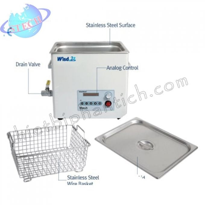 Bể rửa siêu âm để bàn y tế 22 lít hiện số Daihan WUC-D22H