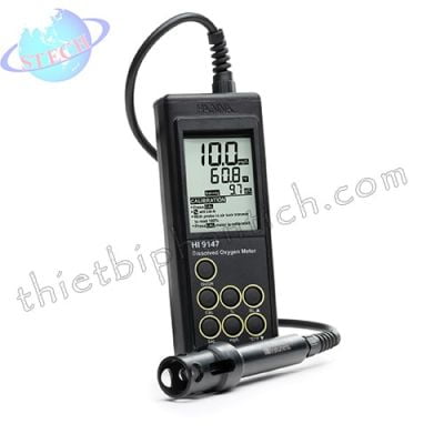 Dụng cụ đo Oxy hòa tan và nhiệt độ trực tiếp trong thủy sản Hanna Mỹ HI9147-10