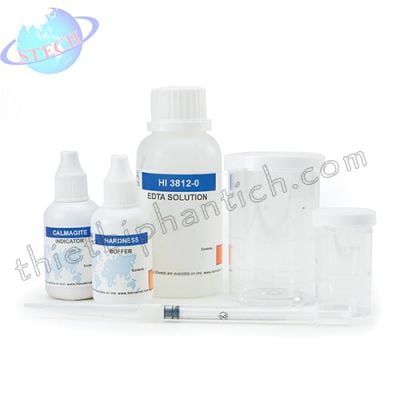Bộ dụng cụ đo độ cứng tổng (0-300mg/L) kèm thuốc thử 100 lần đo Hanna Mỹ HI3812