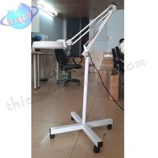 Kính lúp có chân di động, thân gập, thấu kính chữ nhật xanh LT-86F 10X LED