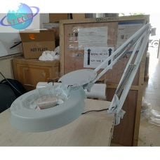 Kính lúp kẹp bàn, thân gập, gương tròn LT-86A 15X Led