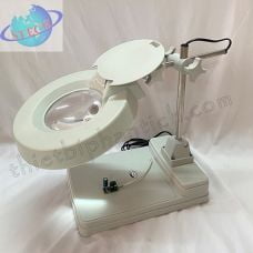 Kính lúp công nghiệp để bàn, thân cọc, gương tròn LT-86B 3X Huỳnh quang