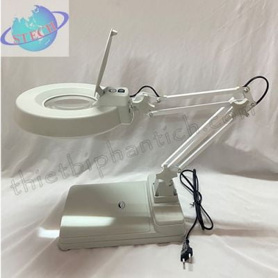 Kính lúp công nghiệp để bàn, thân gập, gương tròn LT-86C 20X Huỳnh Quang