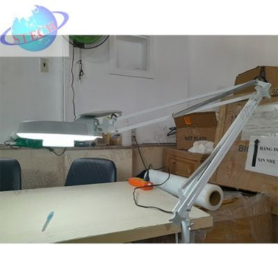 Kính lúp kẹp bàn, thân gập, gương tròn LT-86A 5X Huỳnh quang