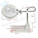 Kính lúp công nghiệp để bàn, thân cọc, gương tròn LT-86B 3X Led