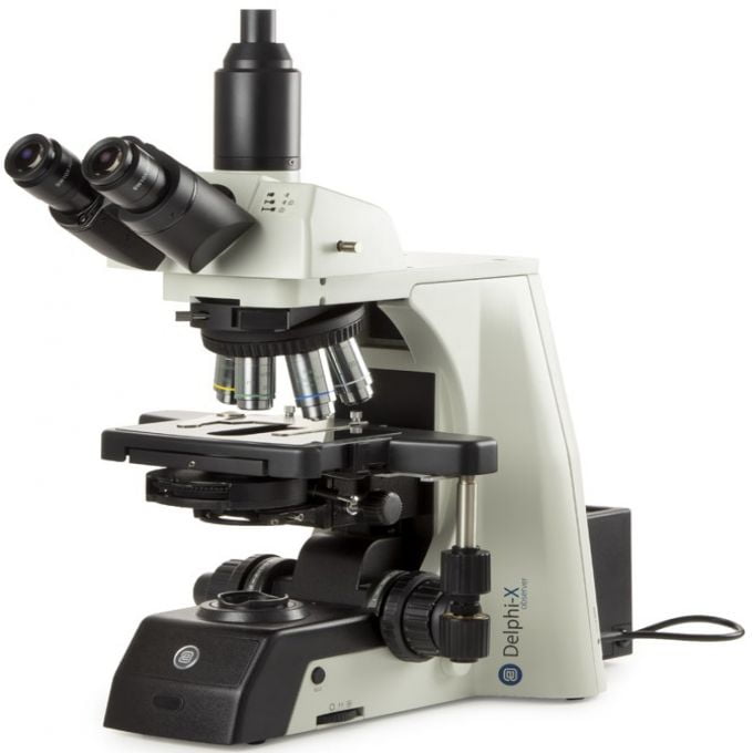 Kính hiển vi phản pha 3 mắt chuyên dụng trong y tế kết nối camera Euromex Hà Lan DX.2153‑PLPHi