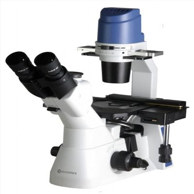 Kính hiển vi soi ngược phản pha 2 mắt phóng đại 400 lần Euromex - Hà Lan OX.2053-PLPH